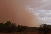 Dust storm at Murchison Settlement 1